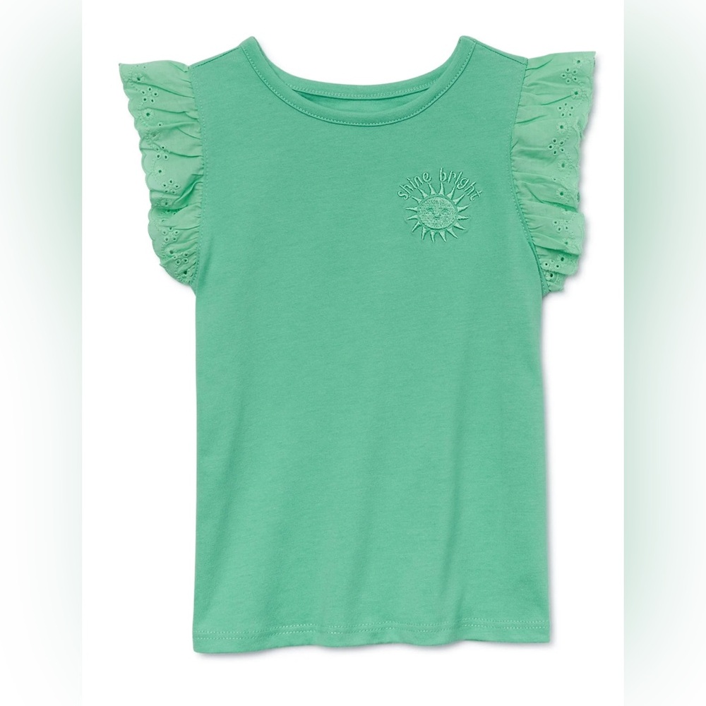 Garanimals | Toddler Girl Short Sleeve Eyelet Flutter T-Shirt